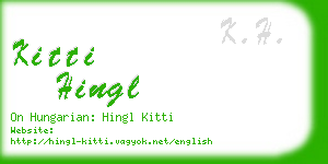 kitti hingl business card